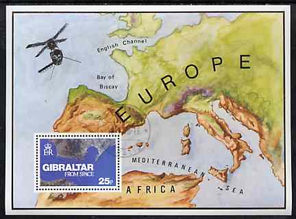 Gibraltar 1978 Gibraltar from Space m/sheet superb cds used, SG MS 399, stamps on , stamps on  stamps on maps, stamps on space