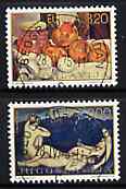 Yugoslavia 1975 Europa (Paintings) set of 2 superb cto used, SG 1682-83*, stamps on europa, stamps on arts, stamps on nudes, stamps on eggs