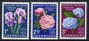 Luxembourg 1959 Flower Show set of 3 unmounted mint, SG 656-58*