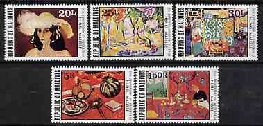 Maldive Islands 1979 Death Anniversary of Henri Matisse set of 5 unmounted mint, SG 817-21*, stamps on , stamps on  stamps on arts    matisse    death