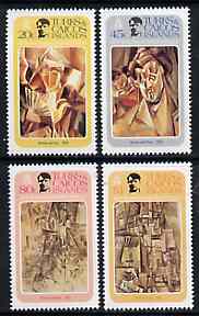 Turks & Caicos Islands 1981 Birth Centenary of Picasso Perf set of 4 unmounted mint, SG 648-51*, stamps on , stamps on  stamps on arts, stamps on  stamps on picasso