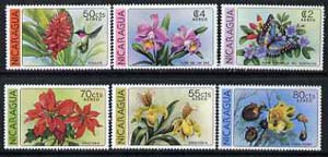 Nicaragua 1979 Flowers set of 6 unmounted mint, SG 2302-07*, stamps on , stamps on  stamps on orchids    flowers