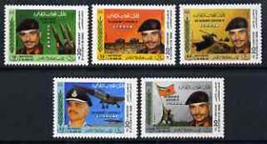 Jordan 1982 Independence & Army Day set of 5 unmounted mint, SG 1322-26*, stamps on , stamps on  stamps on militaria