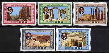 Jordan 1982 Roman Ruins at Jerash set of 5 unmounted mint, SG 1353-57*, stamps on , stamps on  stamps on ruins, stamps on archaeology, stamps on roman