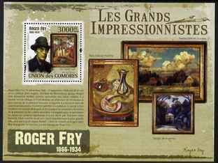 Comoro Islands 2009 Impressionists - Roger Fry perf s/sheet unmounted mint, stamps on , stamps on  stamps on personalities, stamps on  stamps on arts, stamps on  stamps on impressionists, stamps on  stamps on 