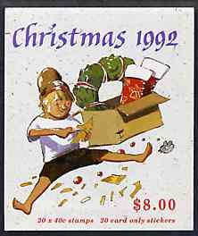 Australia 1992 Christmas $7.60 booklet complete and pristine, SG SB79, stamps on , stamps on  stamps on christmas