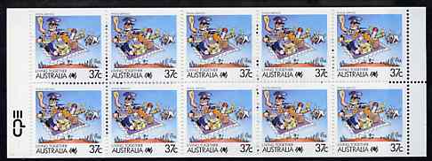 Australia 1988 Living Together $3.70 booklet complete with margins at left & right, SG SB 60, stamps on , stamps on  stamps on postman