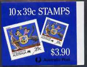 Australia 1988 Living Together $3.90 booklet complete, SG SB 61, stamps on cameras    animals    heraldry, stamps on arms