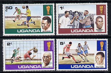 Uganda 1978 World Cup Football #1 set of 4 (SG 205-8) unmounted mint, stamps on , stamps on  stamps on football  sport