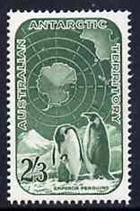 Australian Antarctic Territory 1959 Penguins 2s3d green unmounted mint SG 5, stamps on , stamps on  stamps on polar     penguins    maps