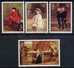 Jersey 1979 International Year of the Child & Millais Birth Anniversary (Paintings by Millais) set of 4 unmounted mint, SG 213-16, stamps on children, stamps on  iyc , stamps on arts, stamps on millais