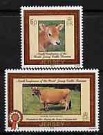 Jersey 1979 World Jersey Cattle Bureau Conference set of 2 unmounted mint, SG 202-03, stamps on , stamps on  stamps on cattle, stamps on  stamps on bovine