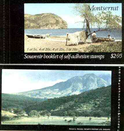 Booklet - Montserrat 1975 Carib Artefacts booklet containing self-adhesive panes, SG SB1 (Golf Course on back cover)