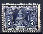 United States 1907 Jamestown 5c blue (Princess Pocahontas) fine used, SG 337, stamps on indians   americana