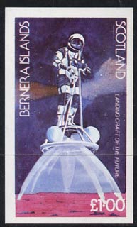 Bernera 1978 Spacecraft (Landing Craft) imperf  souvenir sheet (Â£1 value) unmounted mint, stamps on , stamps on  stamps on space