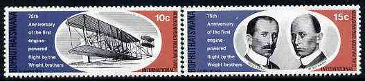 Bophuthatswana 1978 Wright Brothers set of 2 unmounted mint, SG 33-34, stamps on , stamps on  stamps on aviation