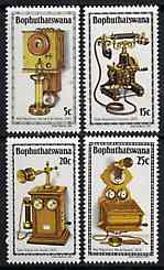 Bophuthatswana 1981 History of the Telephones #1 set of 4 unmounted mint, SG 76-79, stamps on , stamps on  stamps on telephones, stamps on  stamps on communications