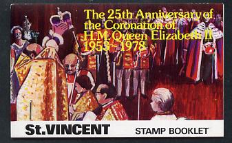 St Vincent 1978 Coronation 25th Anniversary Booklet (Westminster Abbey) SG SB6, stamps on , stamps on  stamps on churches, stamps on royalty, stamps on coronation, stamps on cathedrals