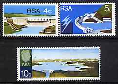 South Africa 1972 Verwoerd Dam set of 3 unmounted mint, SG 307-9*, stamps on , stamps on  stamps on dams, stamps on  stamps on civil engineering, stamps on  stamps on irrigation