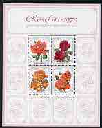 South Africa 1979 'Rosafari 1979' Rose Convention m/sheet containing set of 4 unmounted mint, SG MS 470 (includes Gary Player Rose), stamps on flowers, stamps on roses, stamps on golf