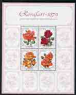 South Africa 1979 Rosafari 1979 Rose Convention m/sheet containing set of 4 unmounted mint, SG MS 470 (includes Gary Player Rose), stamps on flowers, stamps on roses, stamps on golf