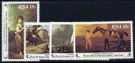 South Africa 1980 Paintings from National Gallery set of 4 unmounted mint, SG 481-84, stamps on , stamps on  stamps on arts, stamps on  stamps on horses, stamps on  stamps on gainsborough, stamps on  stamps on stubbs, stamps on  stamps on horse racing