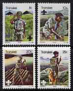 Transkei 1982 75th Anniversary of Scouting set of 4 unmounted mint, SG 104-107, stamps on , stamps on  stamps on scouts, stamps on  stamps on dogs