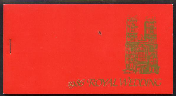 Booklet - Tuvalu 1986 Royal Wedding (Andrew & Fergie) $7.20 booklet pristine, SG SB7