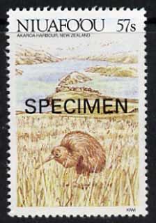 Tonga - Niuafo'ou 1988 Kiwi 57s opt'd SPECIMEN from Islands of Polynesia set, unmounted mint as SG 109*, stamps on , stamps on  stamps on birds, stamps on  stamps on kiwi