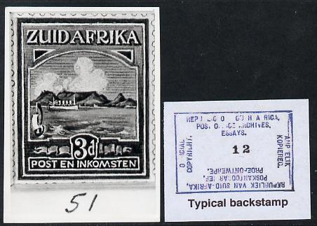 South Africa 1924 Pictorial issue B&W photograph of original 3d essay inscribed in Afrikaans, approximately twice stamp-size. Official photograph from the original artwor..., stamps on ships, stamps on  kg5 , stamps on 