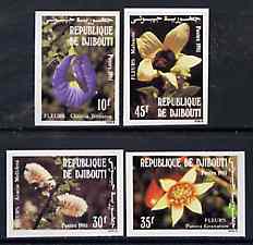 Djibouti 1981 Flowers imperf set of 4 from limited printing, as SG 831-34