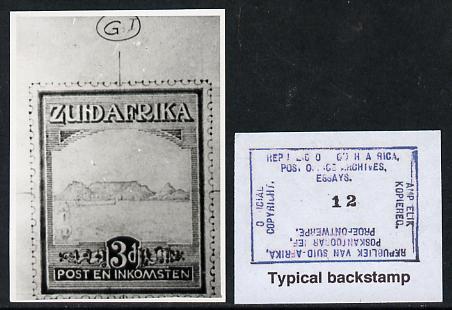 South Africa 1926-27 issue Public Works Dept B&W photograph of original 3d Pictorial essay inscribed in Afrikaans, approximately twice stamp-size. Official photograph fro..., stamps on , stamps on  kg5 , stamps on 