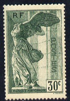 France 1937 National Museums 30c green lightly mounted mint SG 586, stamps on museums, stamps on 
