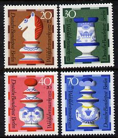 Germany - West Berlin 1972 Humanitarian Relief - Chessmen set of 4 unmounted mint SG B424-7, stamps on , stamps on  stamps on chess