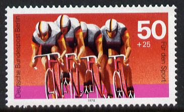 Germany - West Berlin 1978 Sport Promotion - Cycling 50pf unmounted mint SG B551, stamps on , stamps on  stamps on sport, stamps on  stamps on bicycles