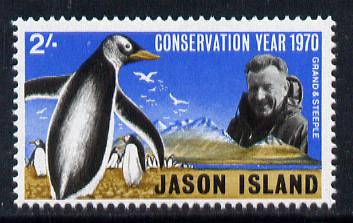 Cinderella - Jason Island (Falkland Islands) 1970 Conservation Year 2s unmounted mint , stamps on , stamps on  stamps on penguins, stamps on  stamps on cinderellas, stamps on  stamps on polar