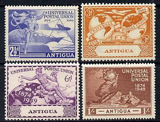 Antigua 1949 KG6 75th Anniversary of Universal Postal Union set of 4 unmounted mint, SG 114-17, stamps on , stamps on  stamps on , stamps on  stamps on  kg6 , stamps on  stamps on  upu , stamps on  stamps on 