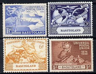 Basutoland 1949 KG6 75th Anniversary of Universal Postal Union set of 4 unmounted mint, SG38-41, stamps on , stamps on  kg6 , stamps on  upu , stamps on 
