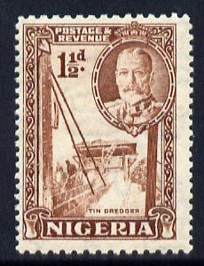 Nigeria 1936 KG5 Pictorial 1.5d brown unmounted mint, SG 36, stamps on , stamps on  stamps on , stamps on  stamps on  kg5 , stamps on  stamps on dredging, stamps on  stamps on ships