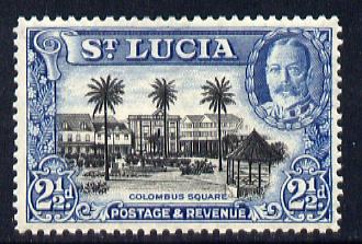 St Lucia 1936 KG5 Pictorial 2.5d black & blue unmounted mint, SG 117, stamps on , stamps on  stamps on , stamps on  stamps on  kg5 , stamps on  stamps on columbus