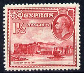 Cyprus 1934 KG5 Pictorial 1.5pi carmine mounted mint SG 137, stamps on , stamps on  stamps on , stamps on  stamps on  kg5 , stamps on  stamps on harbours