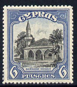 Cyprus 1934 KG5 Pictorial 6pi black & blue mounted mint SG 140, stamps on , stamps on  kg5 , stamps on mosques