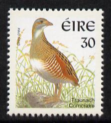 Ireland 1997-2000 Birds - Corncrake 30p unmounted mint SG 1043, stamps on , stamps on  stamps on birds, stamps on  stamps on corncrake