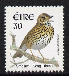 Ireland 1997-2000 Birds - Song Thrush 30p unmounted mint SG 1049, stamps on birds, stamps on thrush