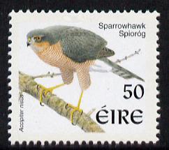 Ireland 1997-2000 Birds - Sparrow Hawk 50p with phosphor frame unmounted mint SG 1058p, stamps on birds, stamps on hawks, stamps on birds of prey
