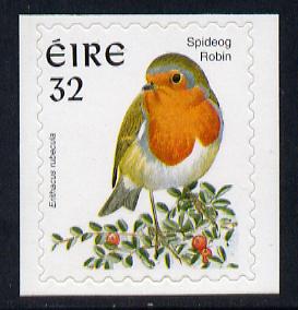 Ireland 1997-2000 Birds - Robin 32p self adhesive Perf 9x10 unmounted mint SG 1089, stamps on birds, stamps on robin, stamps on self adhesive