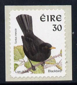 Ireland 1997-2000 Birds - Blackbird 30p self adhesive Perf 11.5 unmounted mint SG 1091, stamps on , stamps on  stamps on birds, stamps on  stamps on blackbird, stamps on  stamps on self adhesive