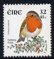 Ireland 2001 Birds Dual Currency - Robin 32p/41c unmounted mint SG 1425, stamps on birds, stamps on robin