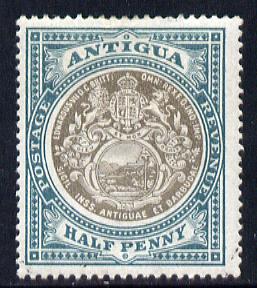 Antigua 1903-07 Crown CC Badge 1/2d grey-black & grey-green mounted mint SG 31, stamps on , stamps on  stamps on , stamps on  stamps on  ke7 , stamps on  stamps on badge, stamps on  stamps on 