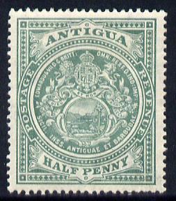 Antigua 1908-17 MCA Badge 1/2d blue-green mounted mint SG 42, stamps on , stamps on  kg5 , stamps on badge, stamps on 